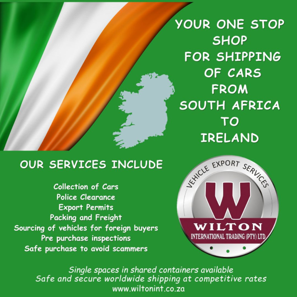  Shipping of vehicles from South Africa to Ireland