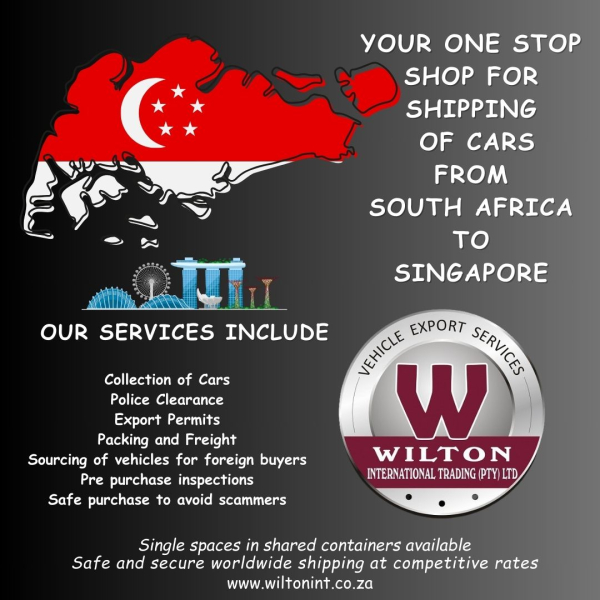  Shipping of vehicles from South Africa to Singapore